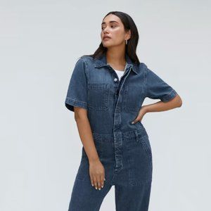Everlane Super Soft Jean Coverall, Size 8